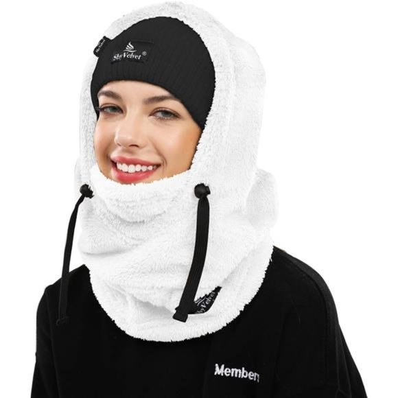 Velvet Balaclava Wind-Resistant Winter Face Mask,Fleece Ski Mask for Men & Women - Picture 1 of 7